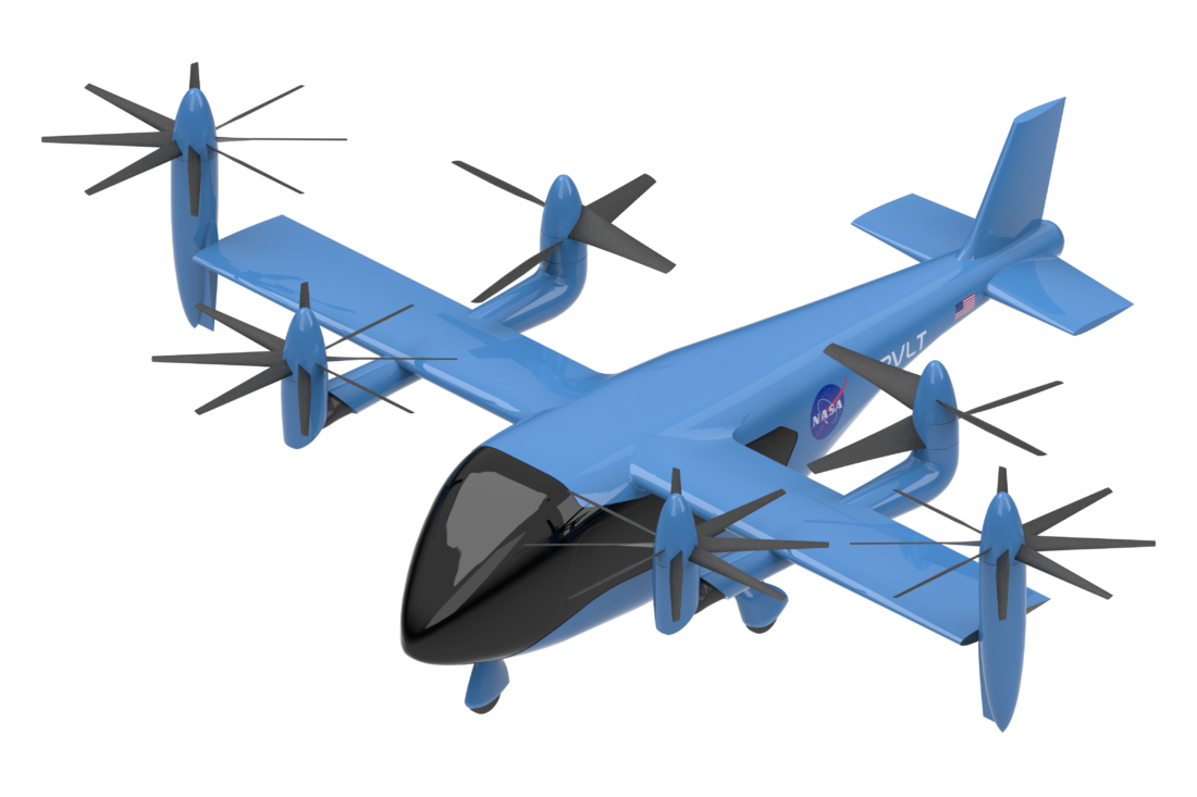 NASA Multi-Tiltrotor passenger eVTOL concept design aircraft NASA Multi-Tiltrotor passenger eVTOL concept design aircraft